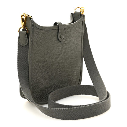 Hermes Taurillon Clemence Evelyne TPM Gris Meyer 3 of 10