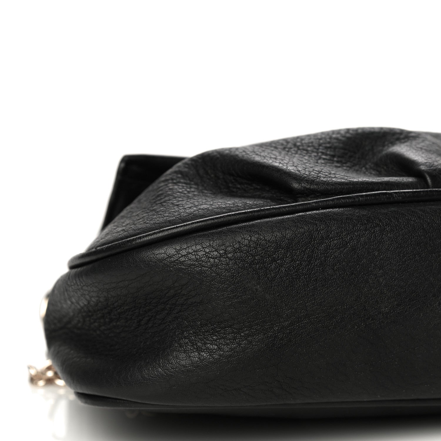 Fendi Vitello Flamingo Enamel Fendista Pouchette Crossbody Black 21 of 22