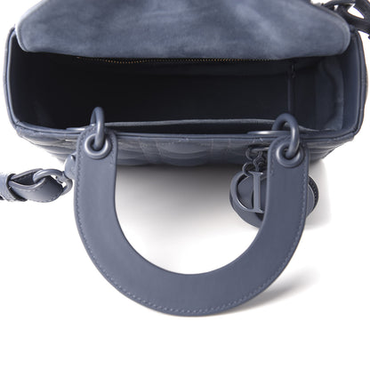 Christian Dior Ultra Matte Calfskin Cannage Small My ABCDior Lady Dior Dark Denim Blue 5 of 11