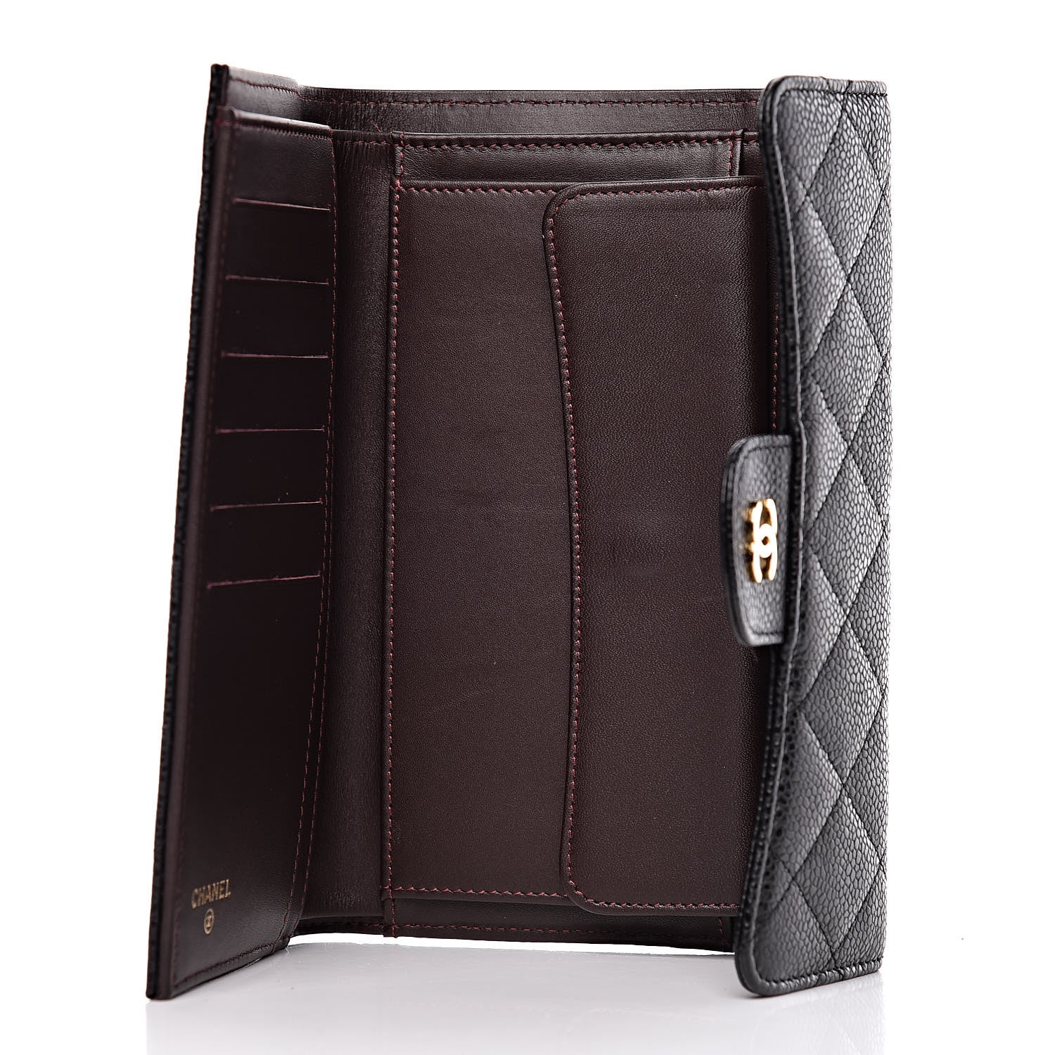 Chanel Caviar Quilted Large Flap Wallet Black 5 of 10