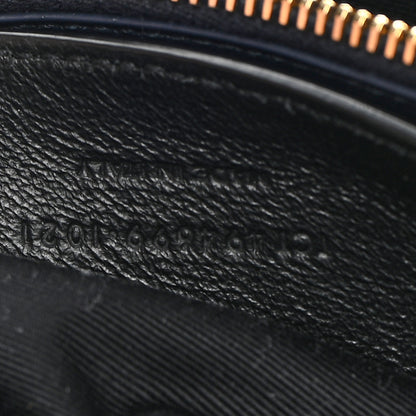 Saint Laurent Calfskin Y Quilted Monogram Small Loulou Chain Satchel Deep Marine 7 of 13