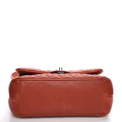 Chanel Caviar Quilted Medium Rock In Rome Single Flap Dark Red 6 of 13