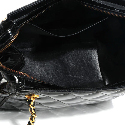 Chanel Patent Quilted Shoulder Bag Black 8 of 8