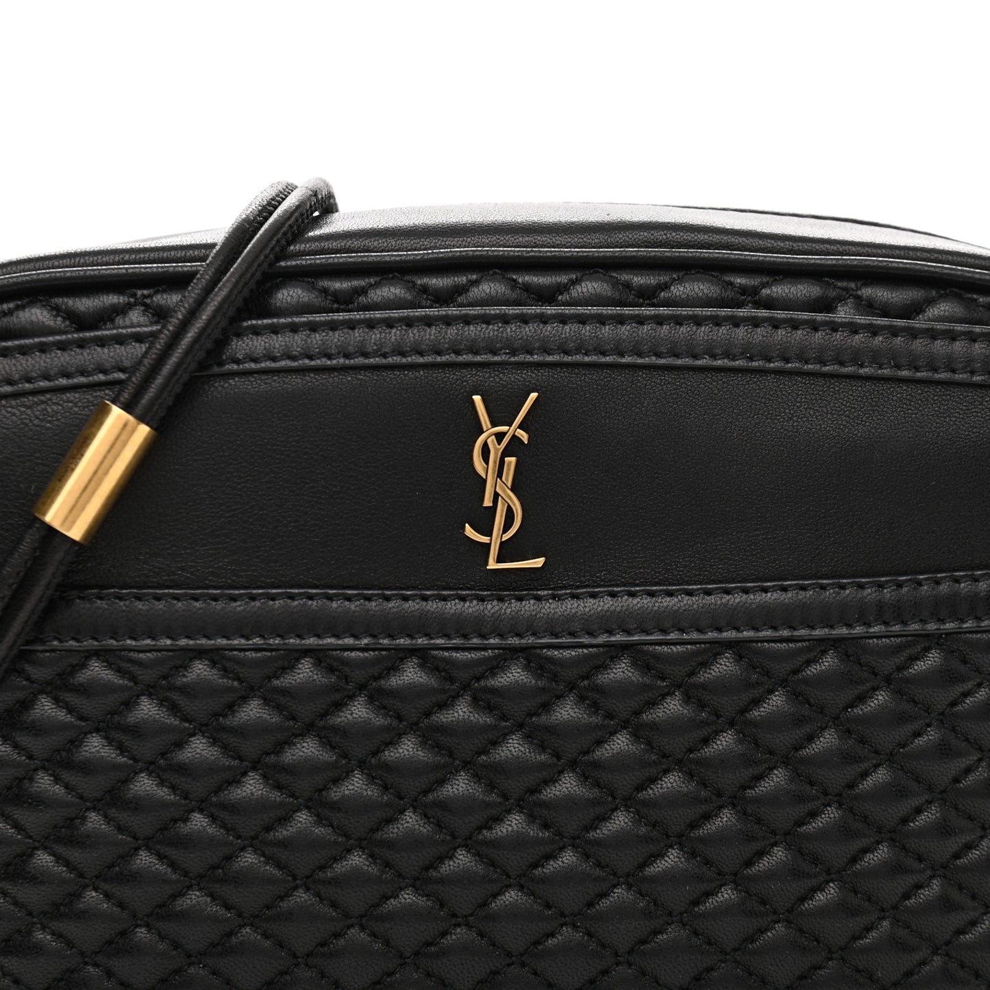 Lambskin Quilted Victoire Camera Bag Black