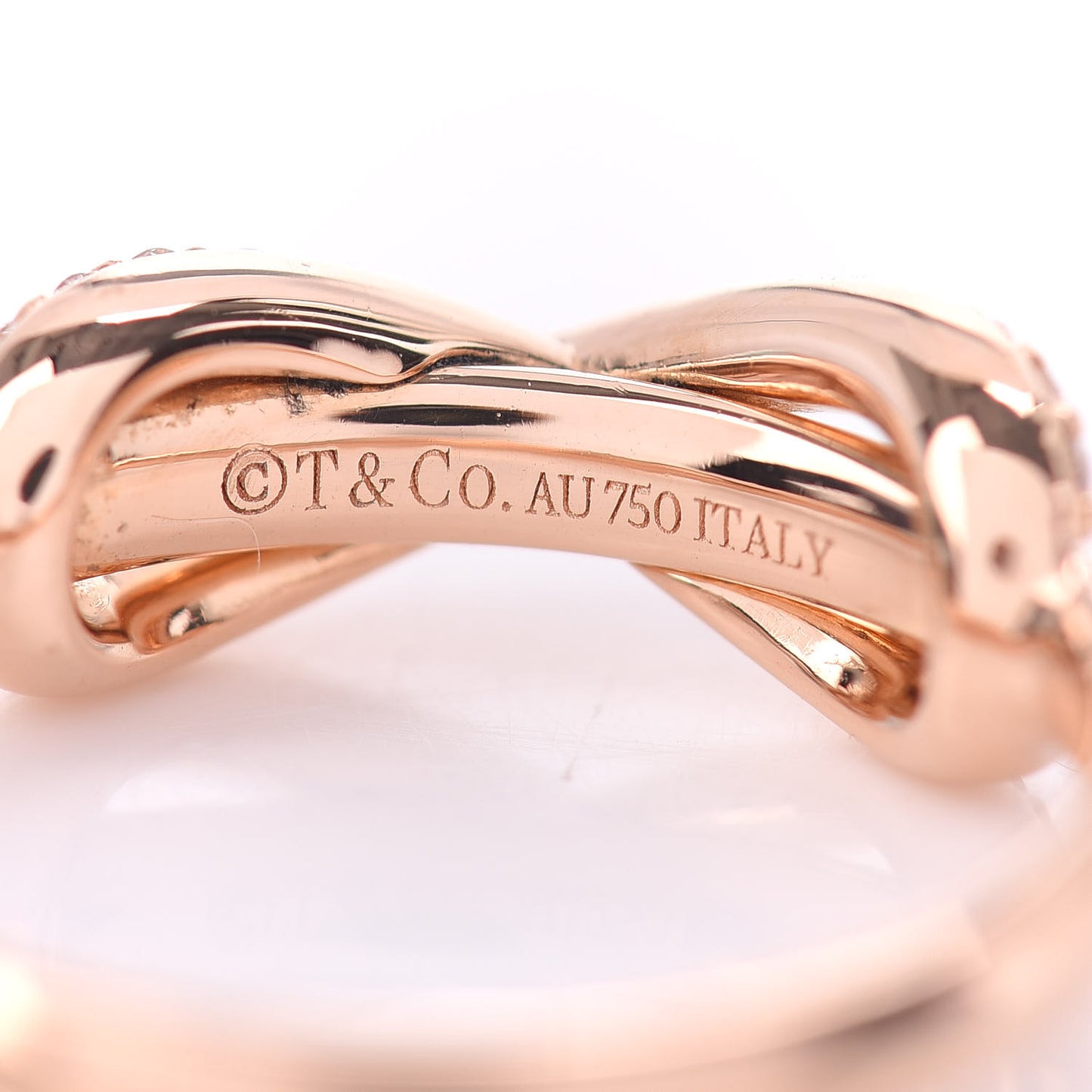18K Rose Gold Diamond Infinity Ring 47 4