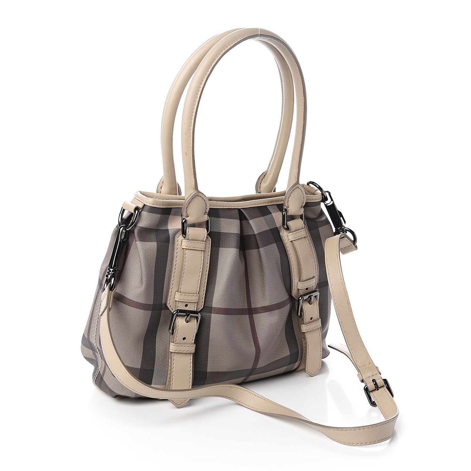 Burberry Smoked Check Small Northfield Tote Trench 2 of 12
