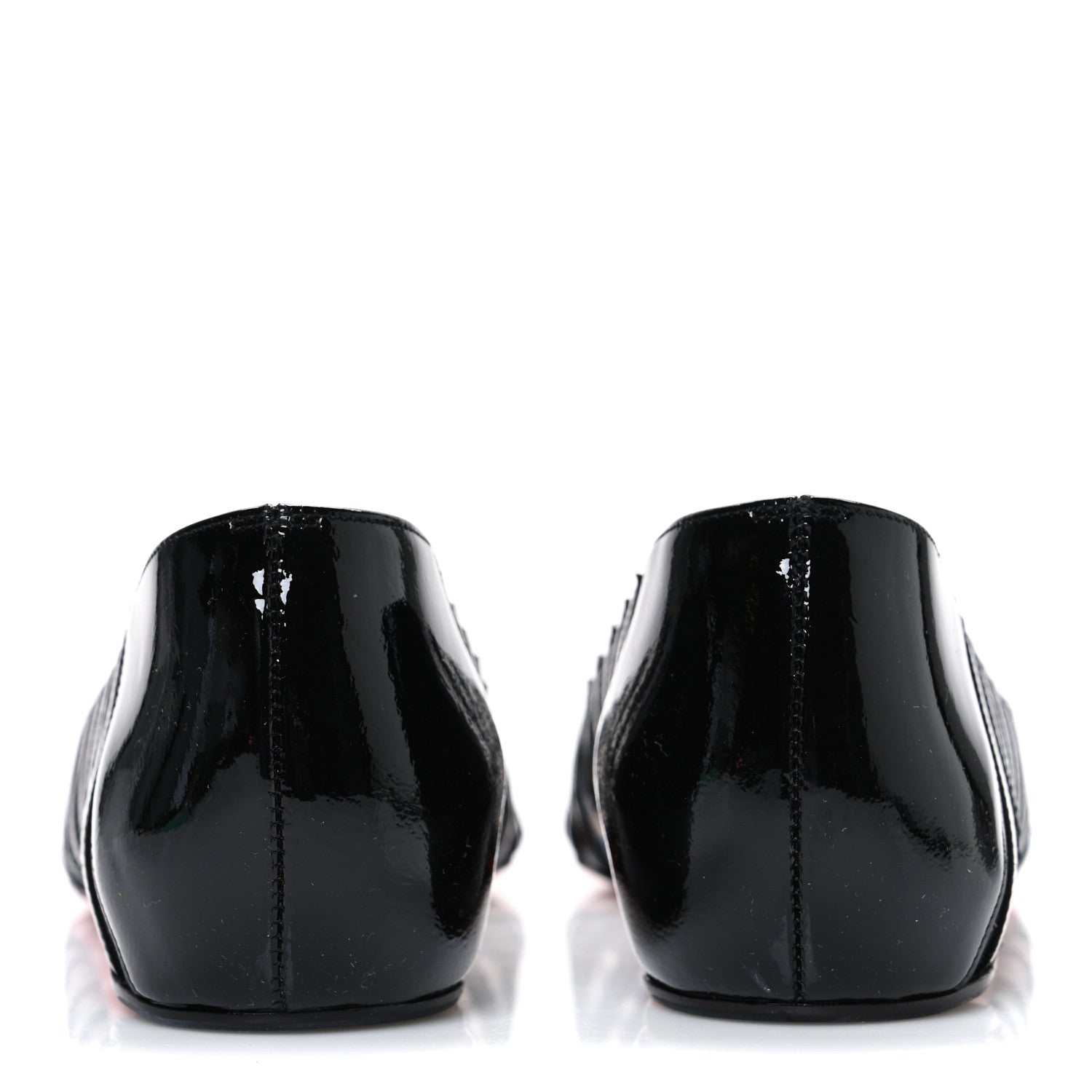Christian Louboutin Patent PVC Striped A6 Flats 36.5 Black 6 of 9