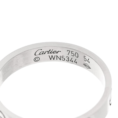 Cartier 18K White Gold 3.5mm LOVE Wedding Band Ring 54 6.75 4 of 4