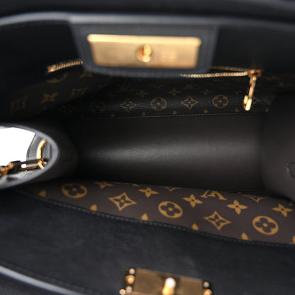 Louis Vuitton Grained Calfskin Steamer MM Black Chataigne 5 of 10