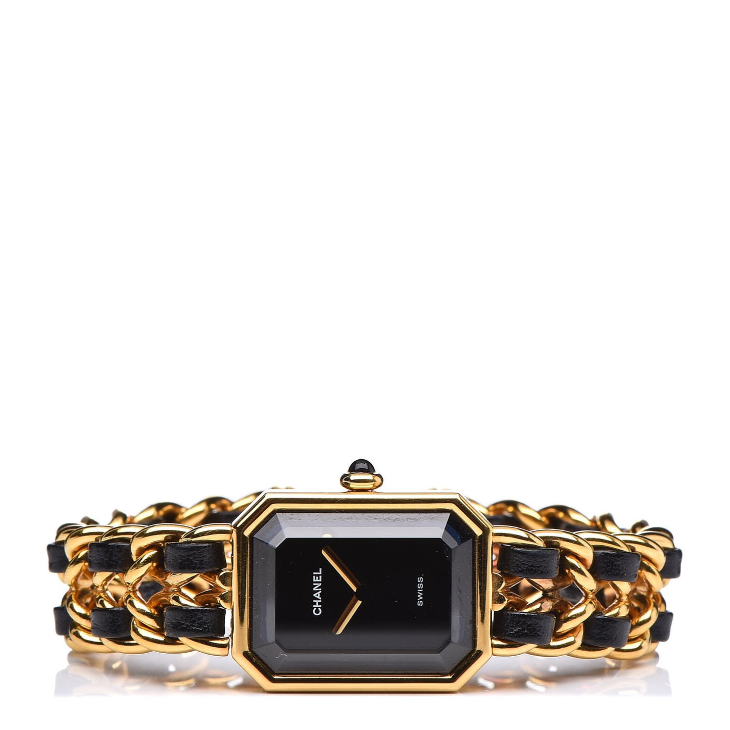 Stainless Steel Lambskin 20mm Chain Premiere Quartz Watch Gold M