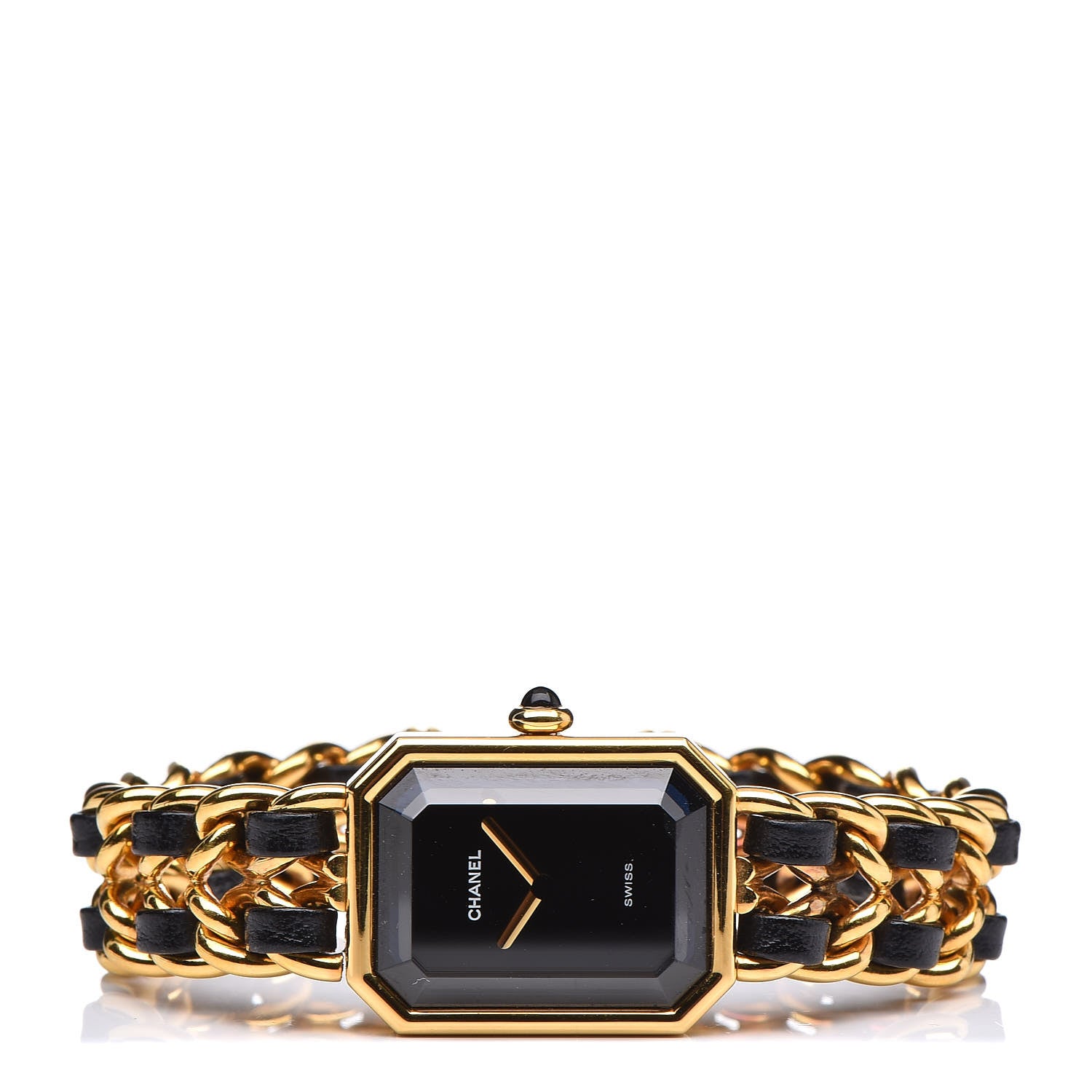 Chanel Stainless Steel Lambskin 20mm Chain Premiere Quartz Watch Gold M 3 of 6