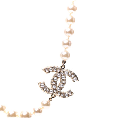 Chanel Pearl CC 100th Anniversary Necklace Light Gold 4 of 6