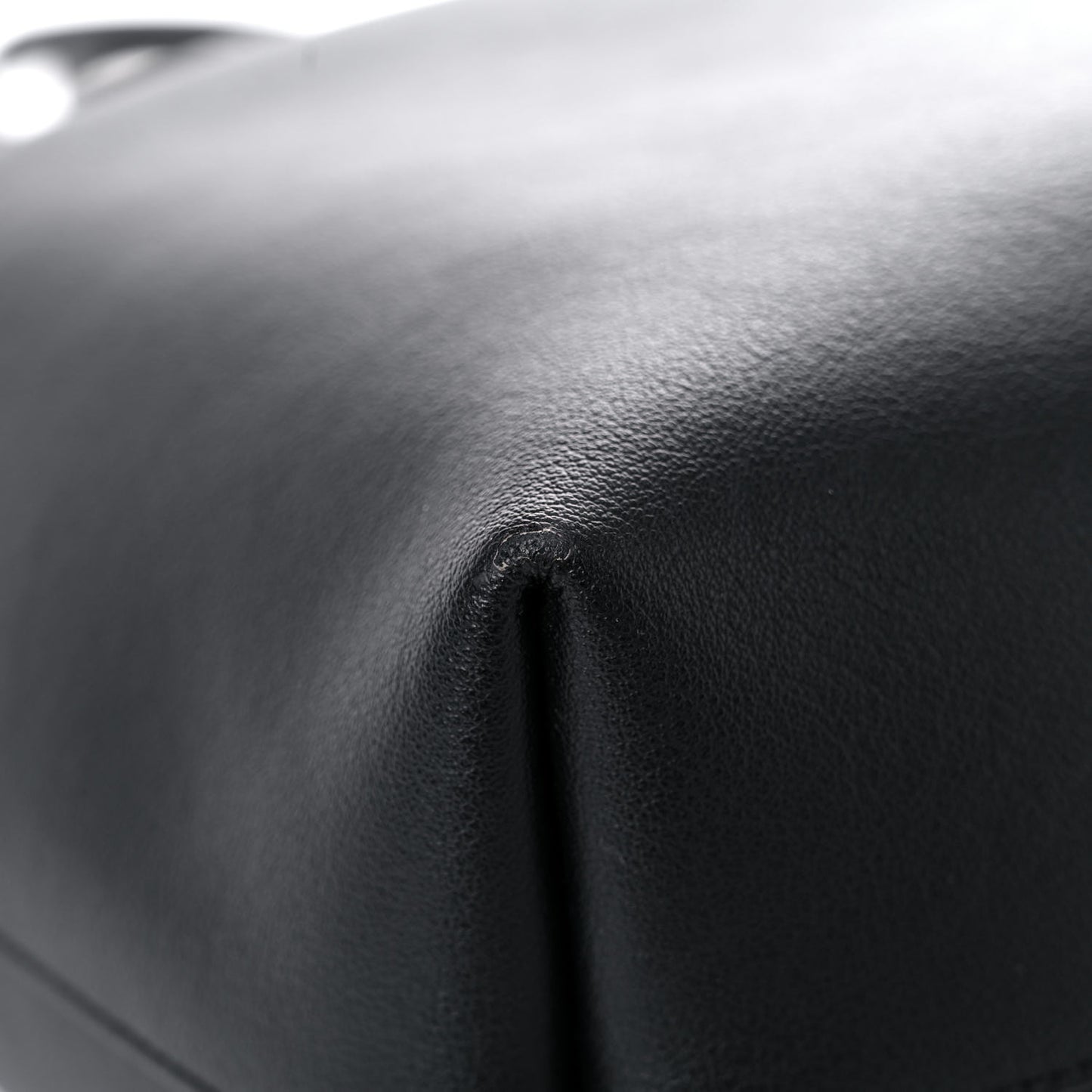 Calfskin Large Shopping Tote Black