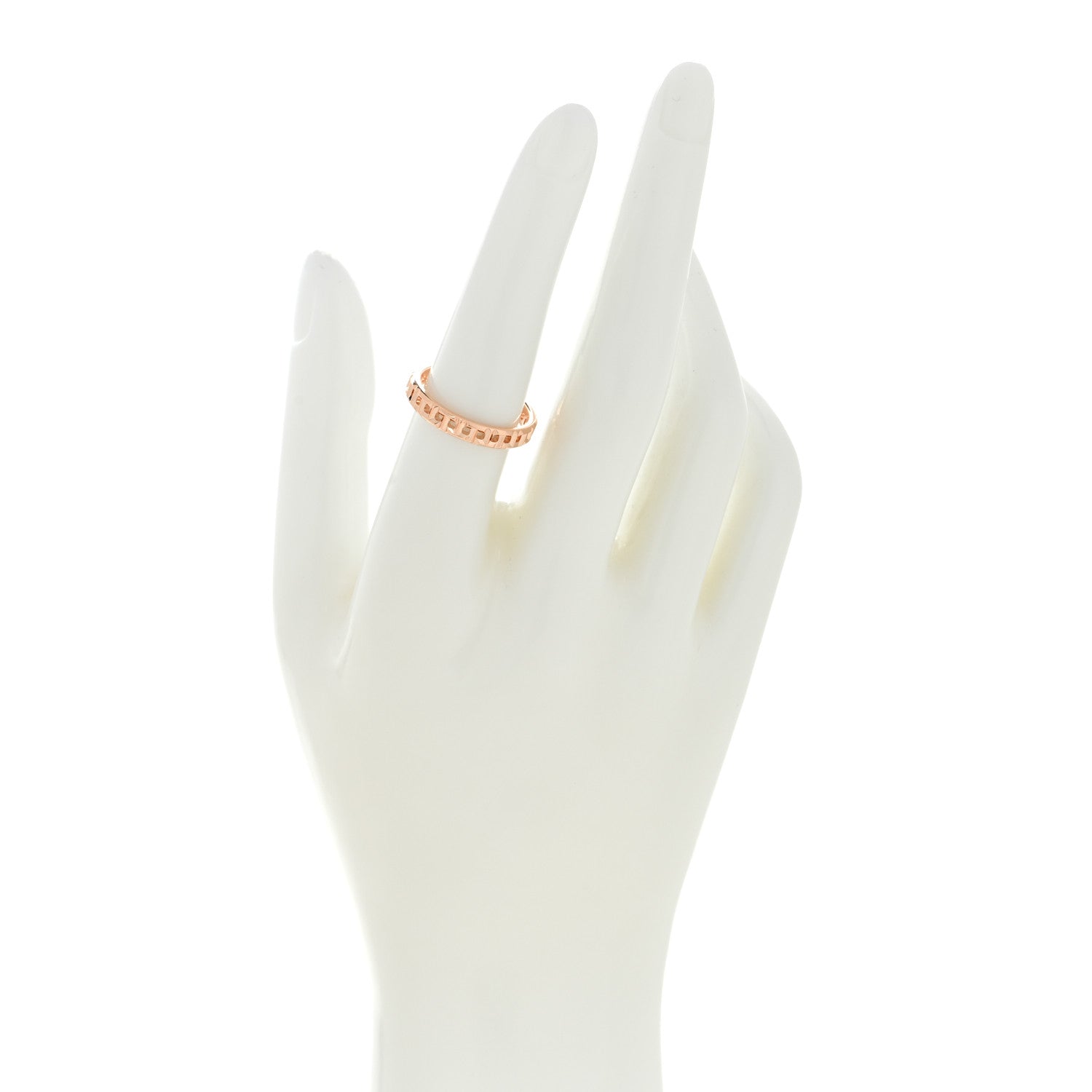 Tiffany 18K Rose Gold Narrow T True Ring 54 7 2 of 5