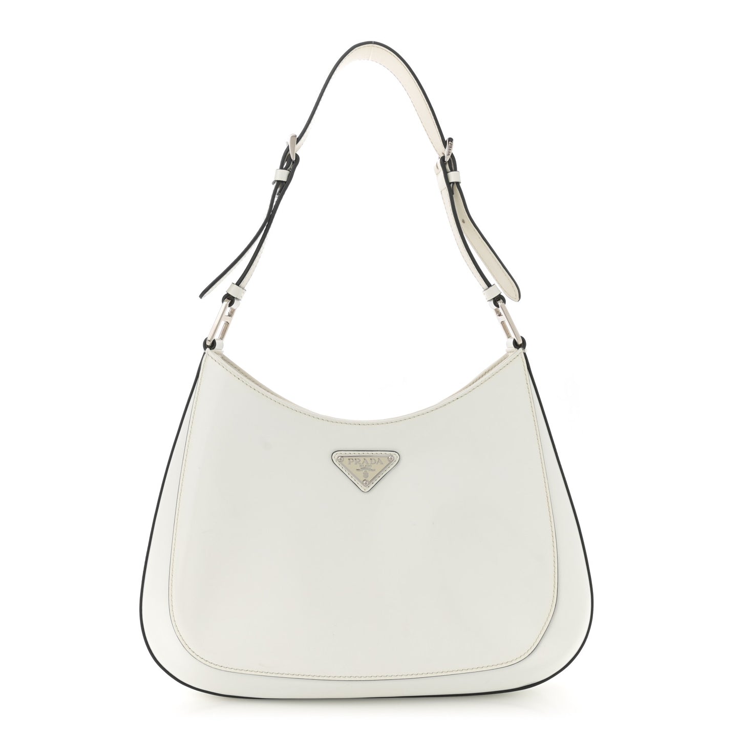 Spazzolato Cleo Adjustable Strap Shoulder Bag White