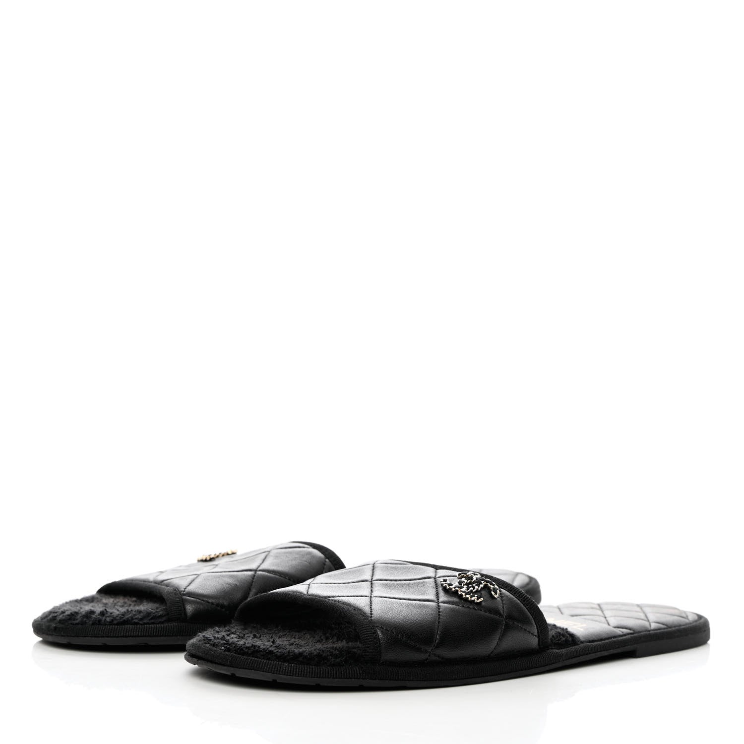 Chanel Lambskin CC Flat Mules M Black 6 of 18