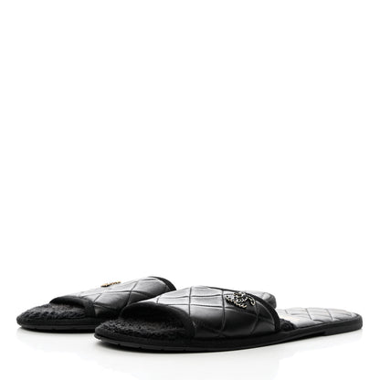 Chanel Lambskin CC Flat Mules M Black 6 of 18