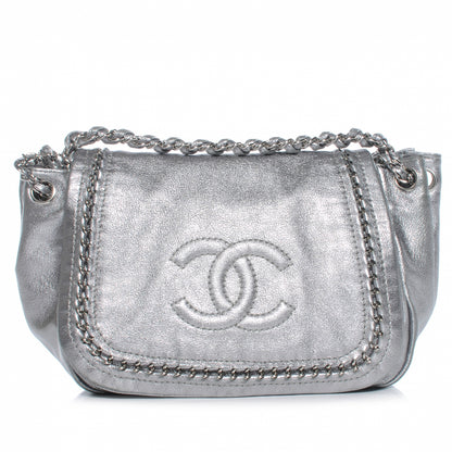 Chanel Luxe Ligne Flap Bag Silver 1 of 8