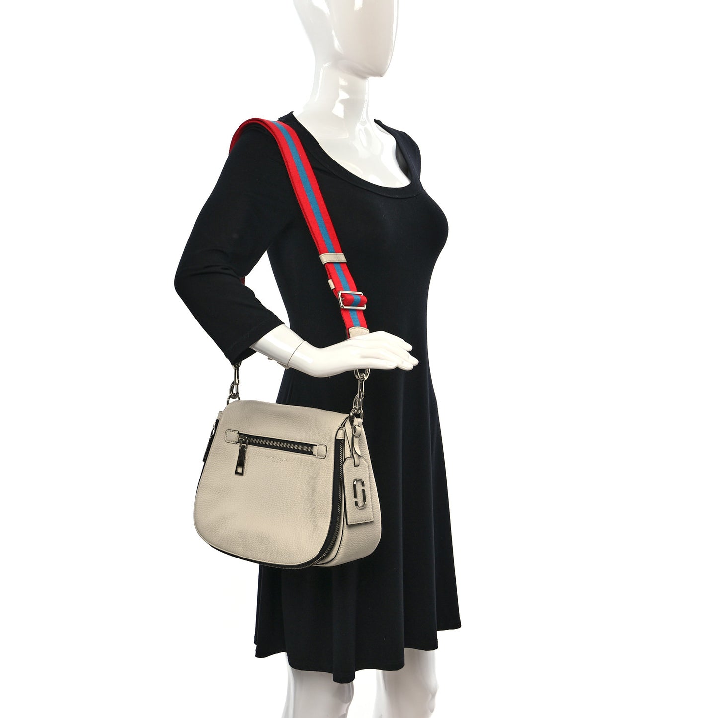 Calfskin Empire City Messenger Crossbody Beige