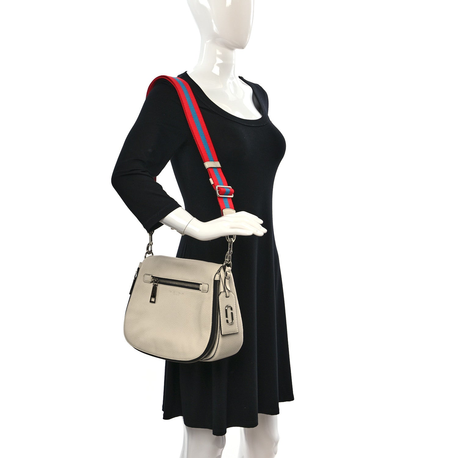 Marc Jacobs Calfskin Empire City Messenger Crossbody Beige 2 of 8