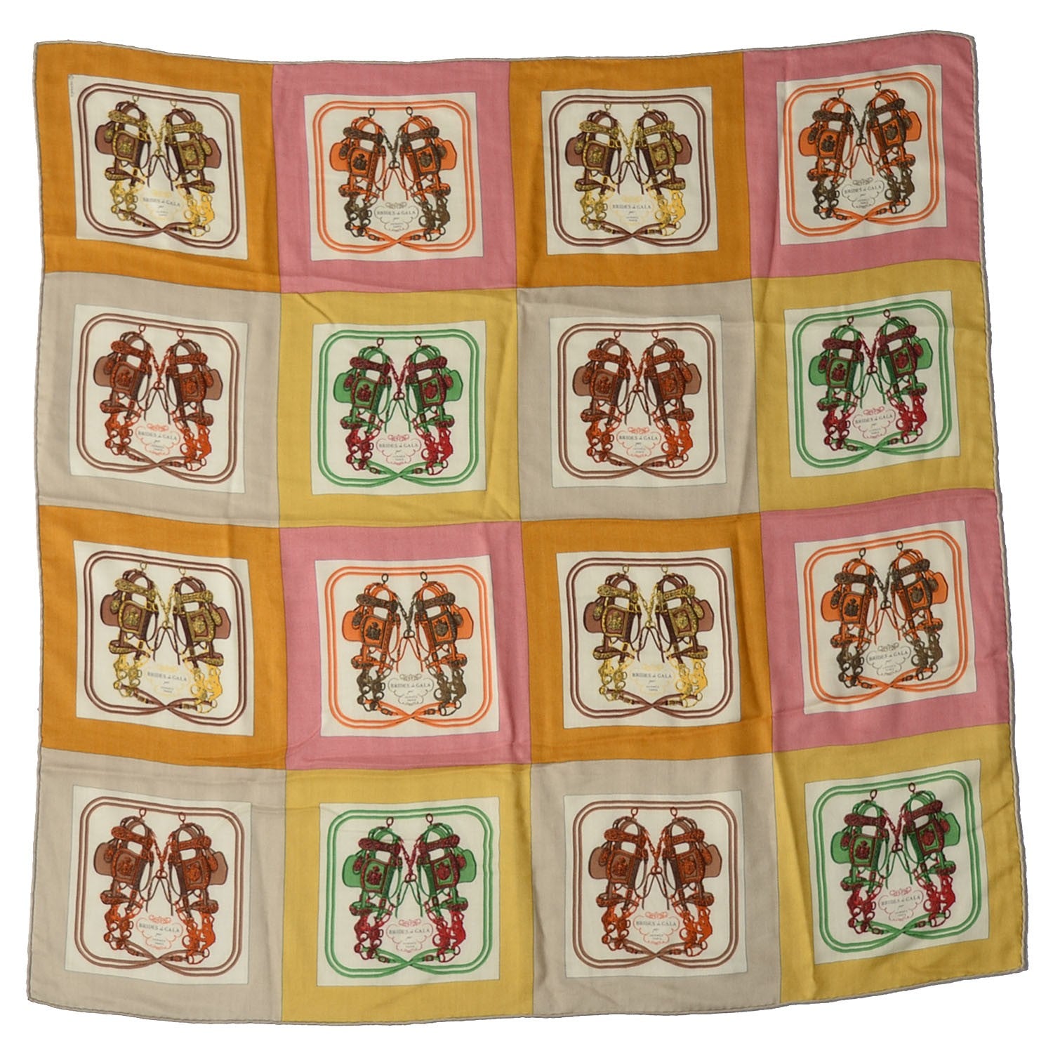 Hermes Cashmere Silk Brides De Gala PM 90 Scarf 2 of 3