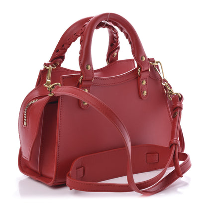 Balenciaga Smooth Calfskin Neo Classic Brass Hardware Mini City Red 4 of 10