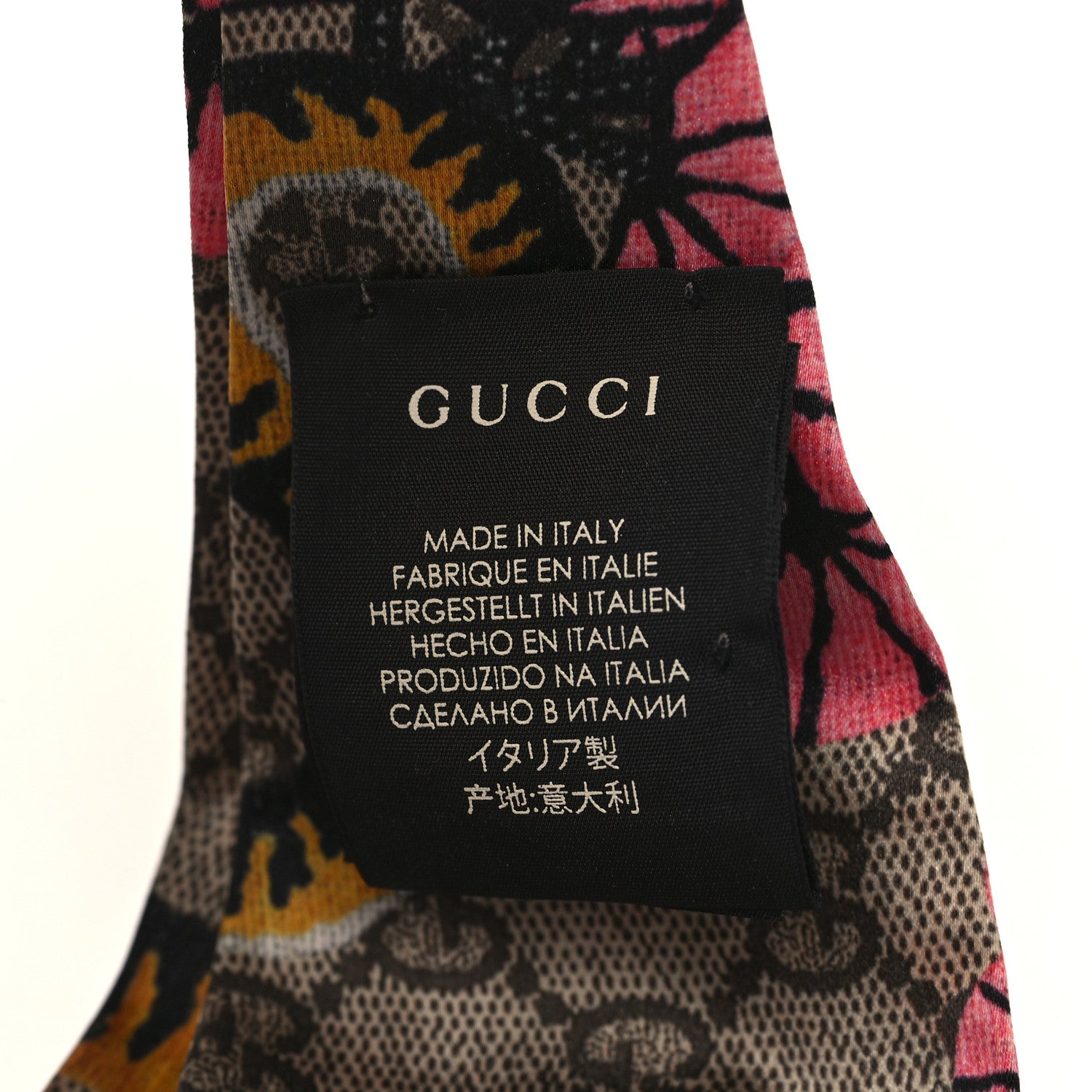 Gucci Silk Monogram Bengal Tiger Print Duchesse Headband Pink 4 of 5