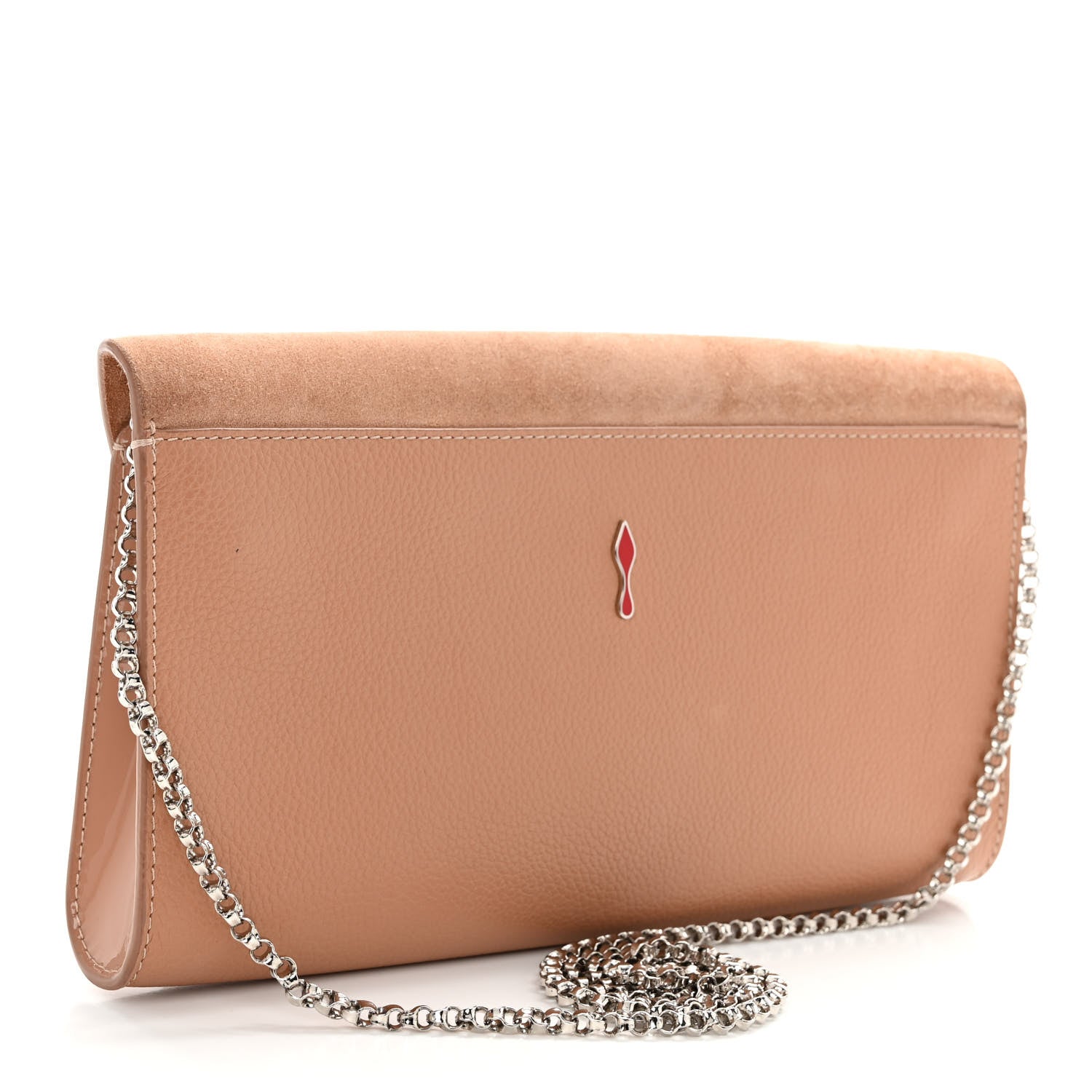 Christian Louboutin Veau Velours Calfskin Vero Dodat Clutch Nude 3 of 9
