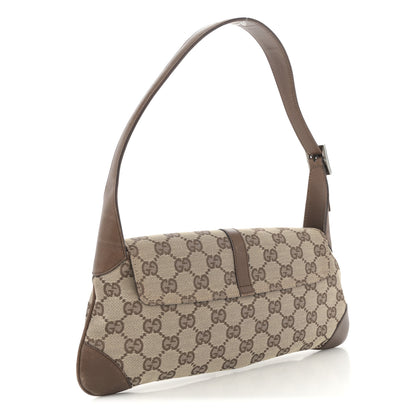 Gucci Monogram Jackie O Flap Bag Brown 3 of 13