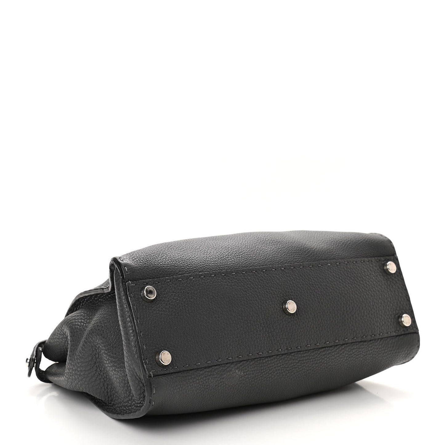Cuoio Romano Selleria Bi-Color Medium Peekaboo Iconic Satchel Asfalto Latte