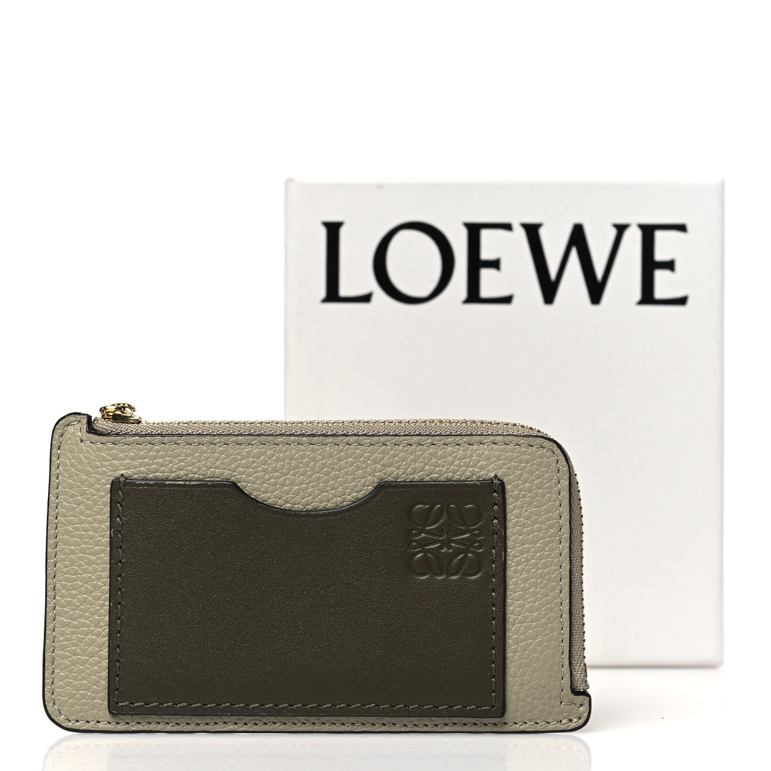 Loewe Soft Grained Calfskin Coin Card Holder Sage Green Dark Khaki Green 9 of 9
