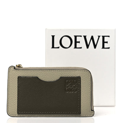 Loewe Soft Grained Calfskin Coin Card Holder Sage Green Dark Khaki Green 9 of 9