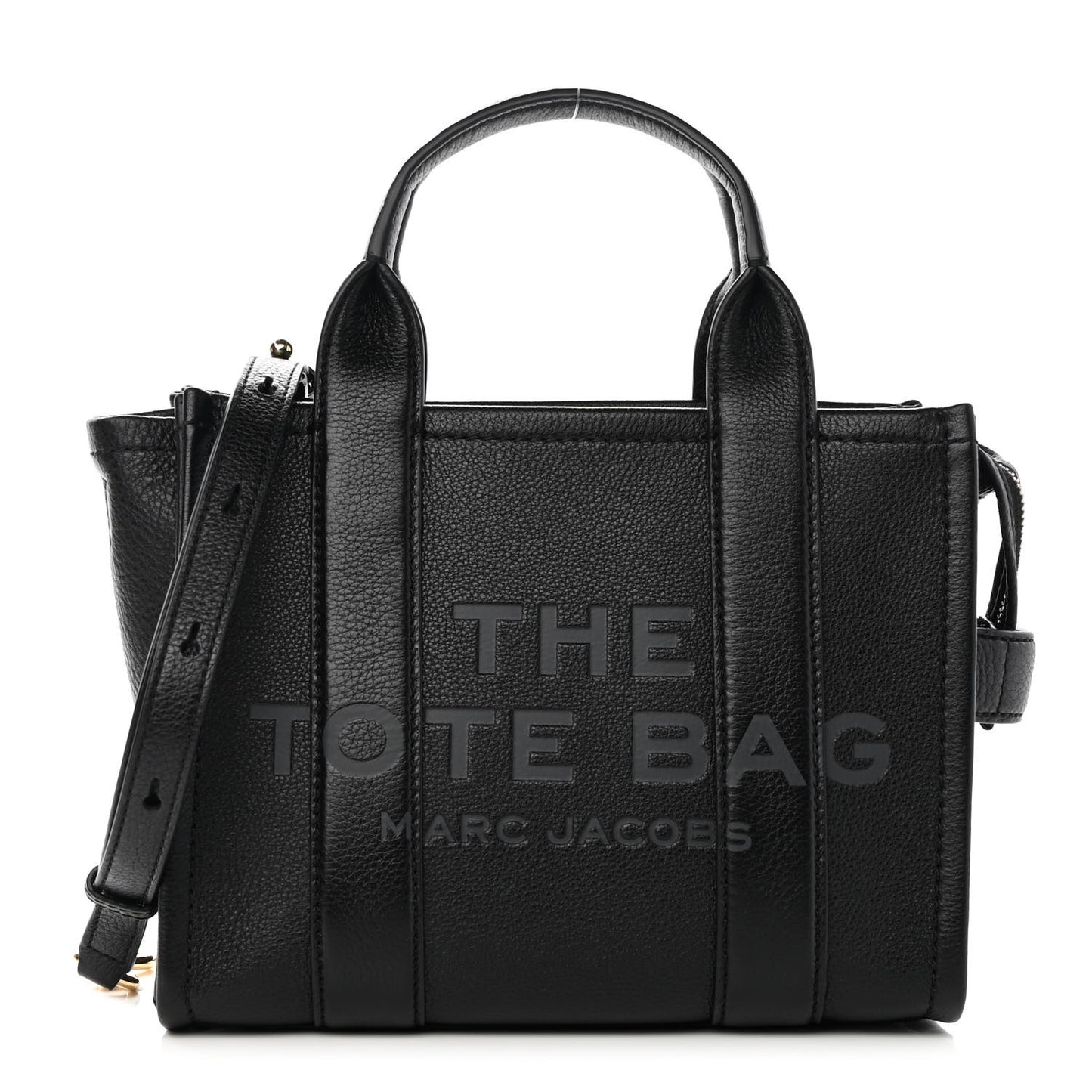 Grained Calfskin Small The Tote Bag Black