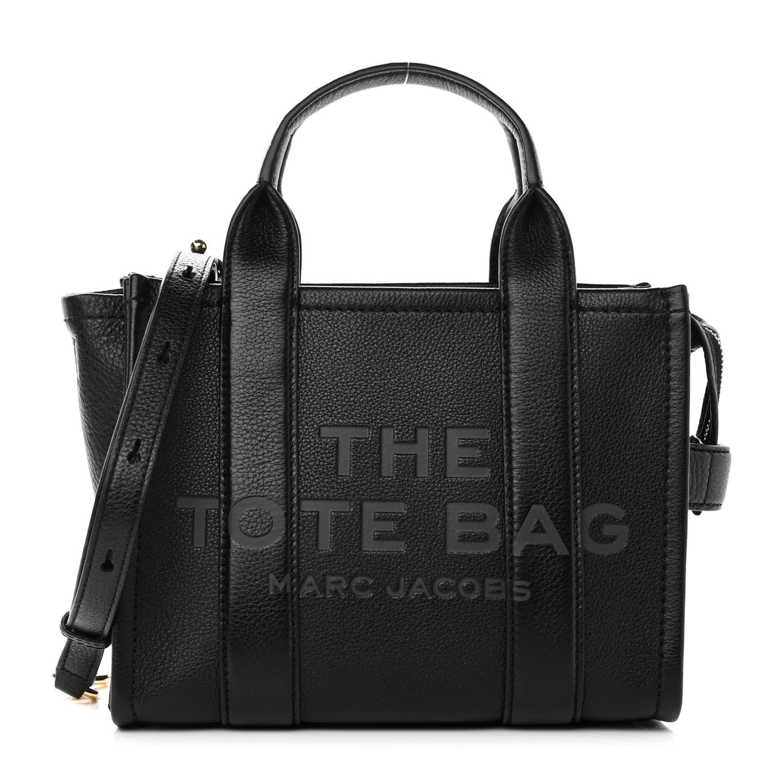 Marc Jacobs Grained Calfskin Small The Tote Bag Black 1 of 10