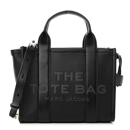 Marc Jacobs Grained Calfskin Small The Tote Bag Black 1 of 10