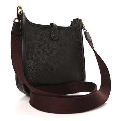 Hermes Taurillon Clemence Evelyne TPM Chocolate 3 of 10