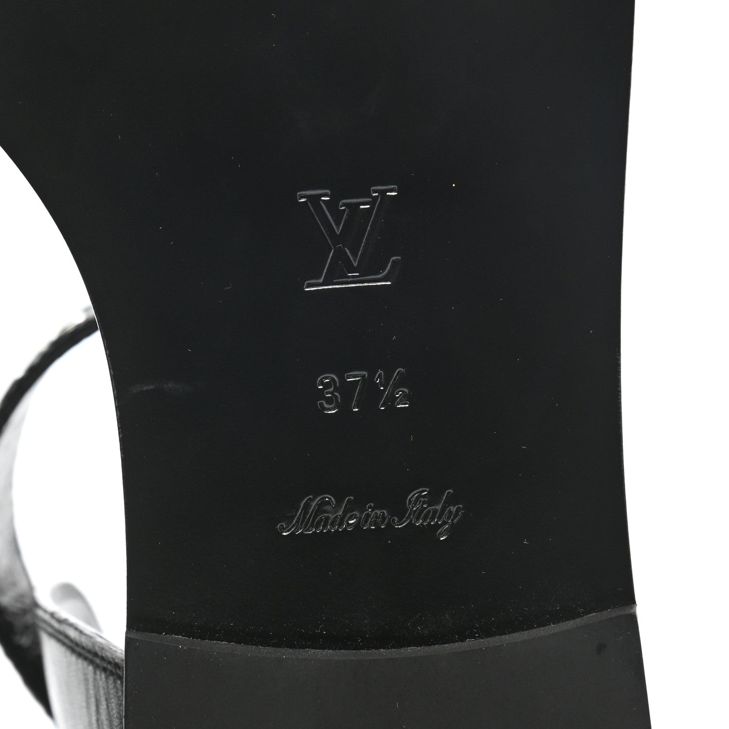 Louis Vuitton Calfskin Monogram Passenger Flat Sandals 37.5 Black 6 of 8
