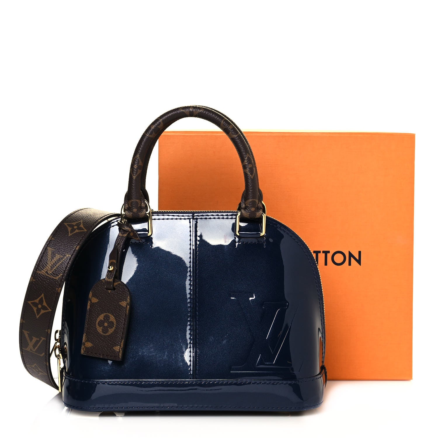 Louis Vuitton Patent Monogram Alma BB Marine 14 of 14