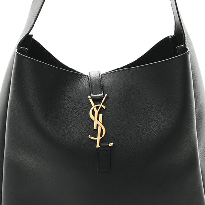 Saint Laurent Smooth Calfskin Large Le 5 A 7 Soft Hobo Black 7 of 11