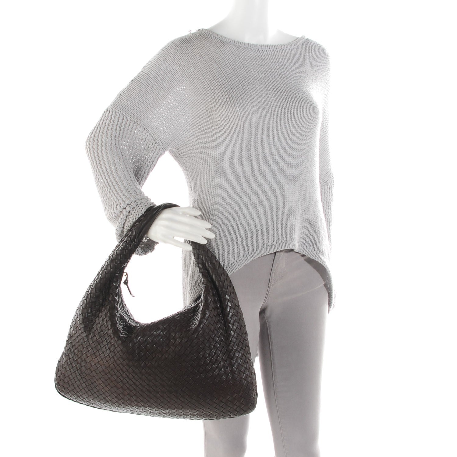 Bottega Veneta Nappa Intrecciato Large Veneta Hobo Ebano 2 of 8