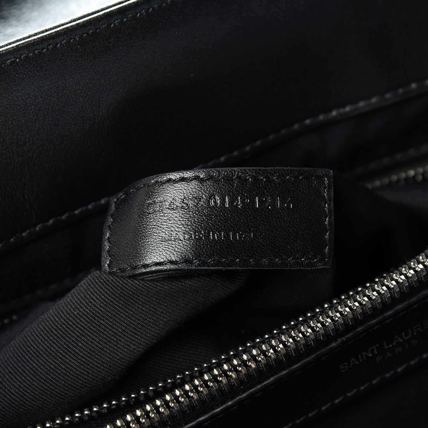Saint Laurent Calfskin Y Quilted Monogram Large Loulou Chain Satchel Black 7 of 14