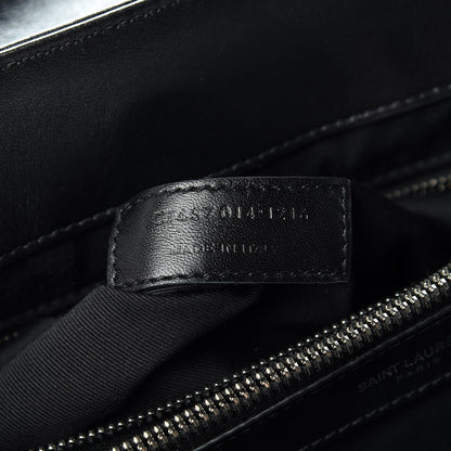Saint Laurent Calfskin Y Quilted Monogram Large Loulou Chain Satchel Black 7 of 14