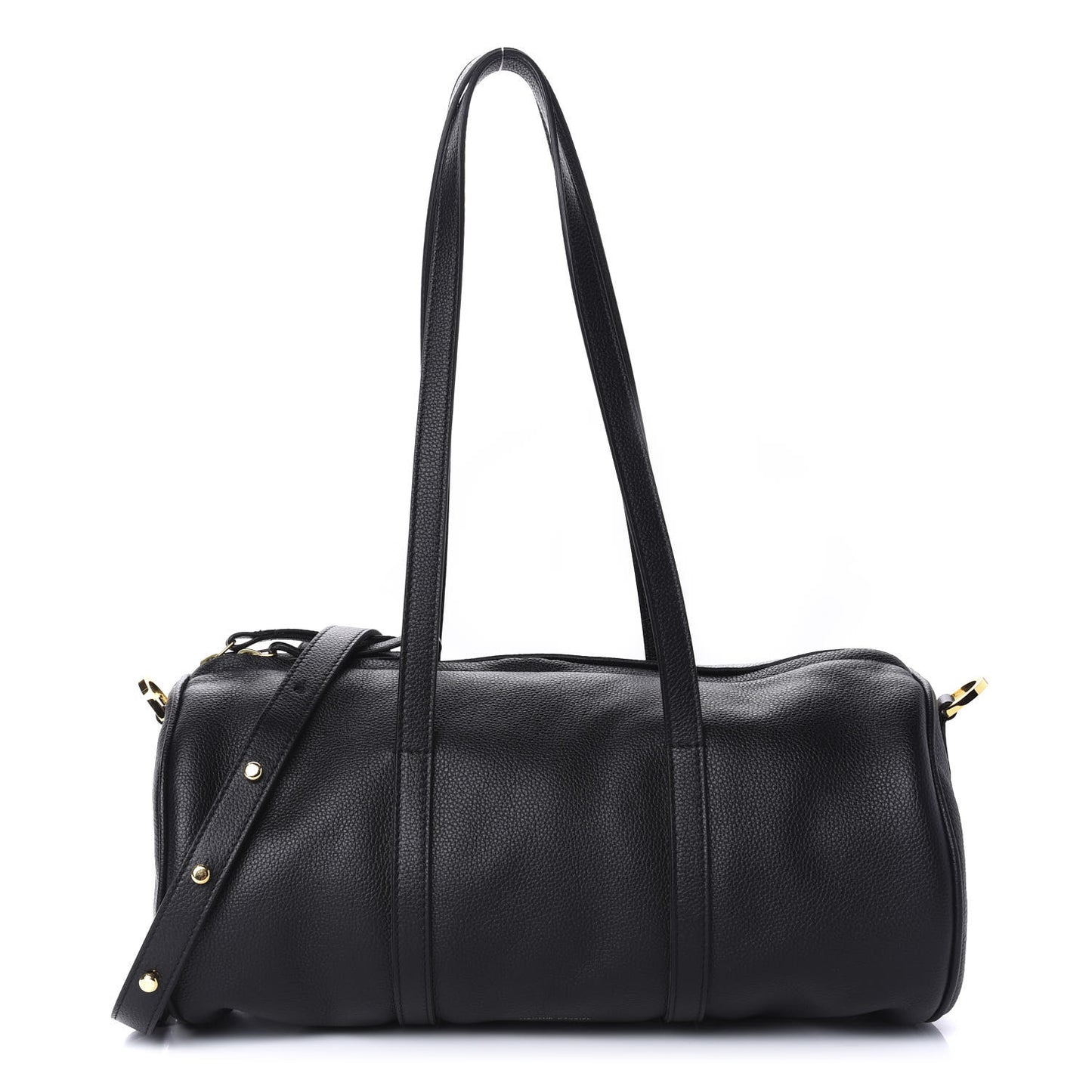 Pebbled Calfskin Mini Duffel Bag Black