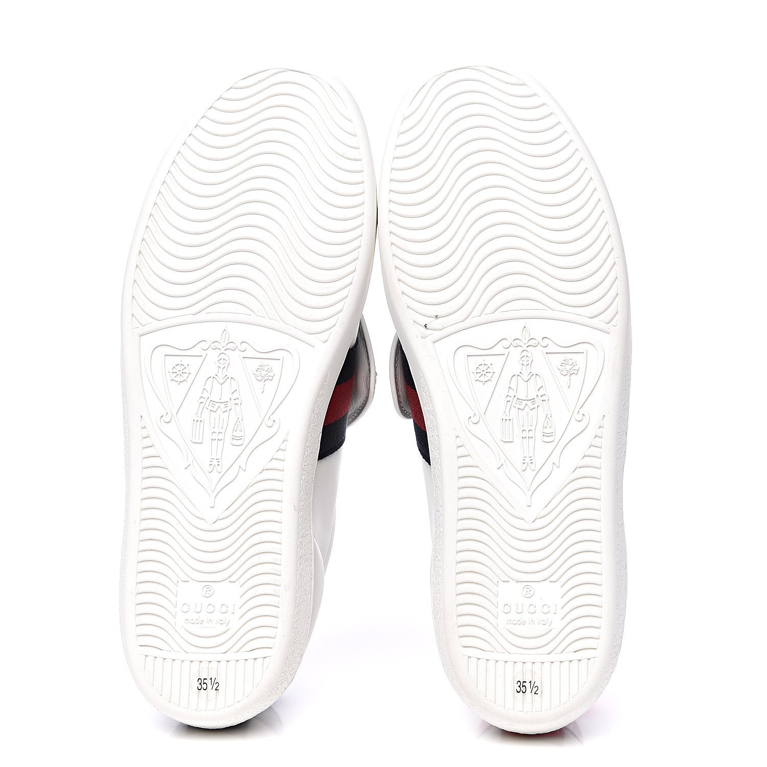 Gucci Calfskin Ayers Blind For Love Embroidered Womens Ace Sneakers 35.5 White 5 of 9