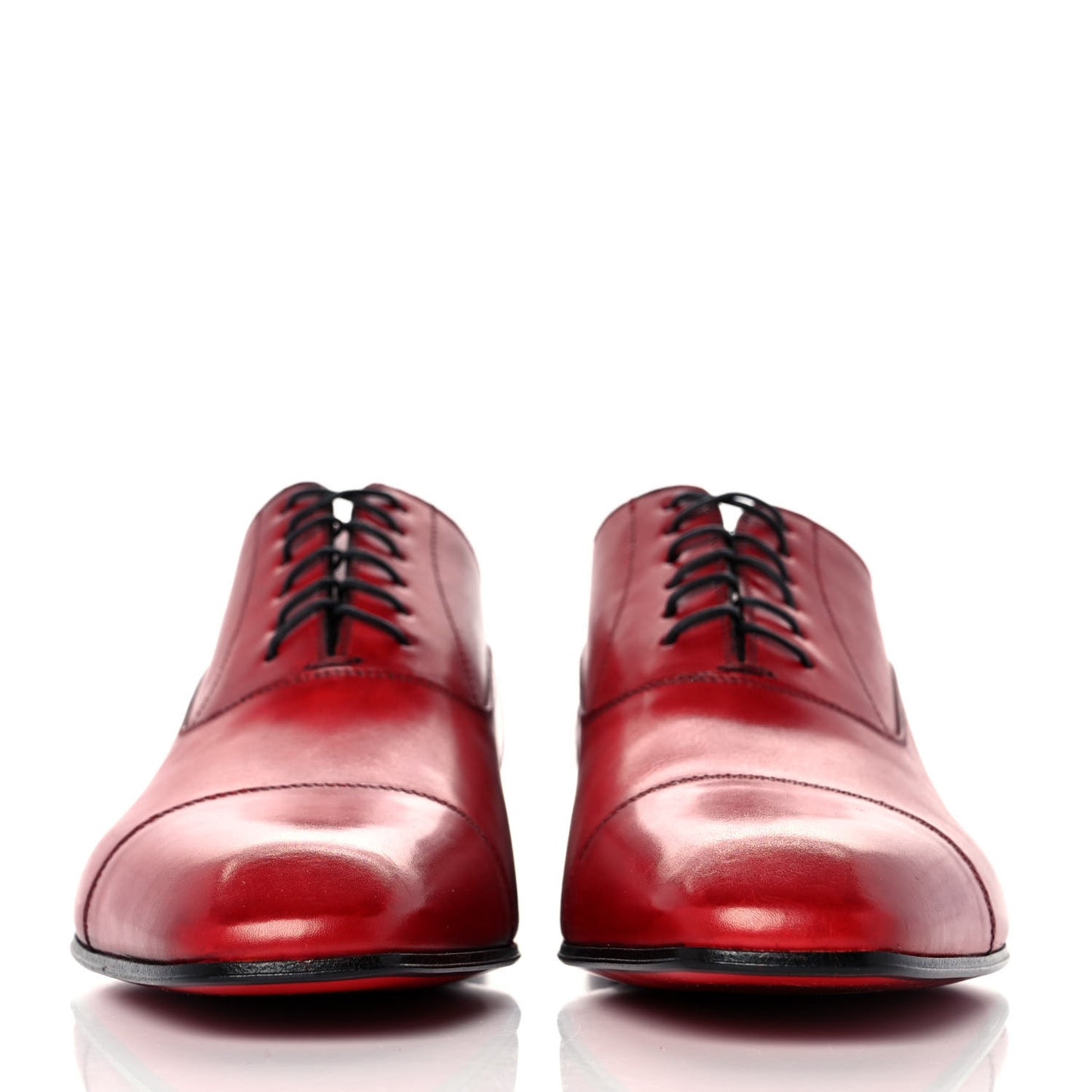Calfskin Flat Loafers 42 Red