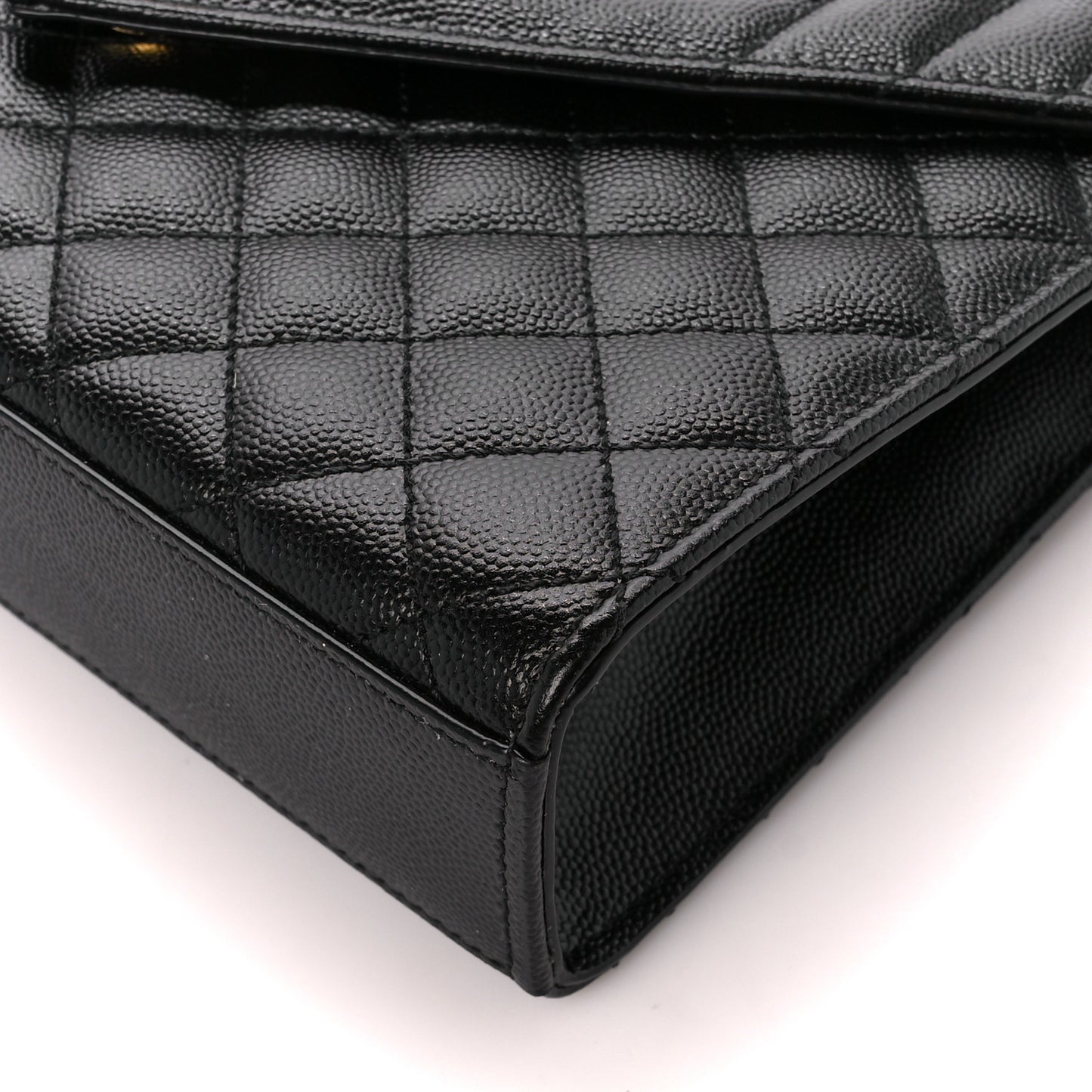 Grain De Poudre Textured Mixed Matelasse Triquilt Medium Monogram Satchel Black