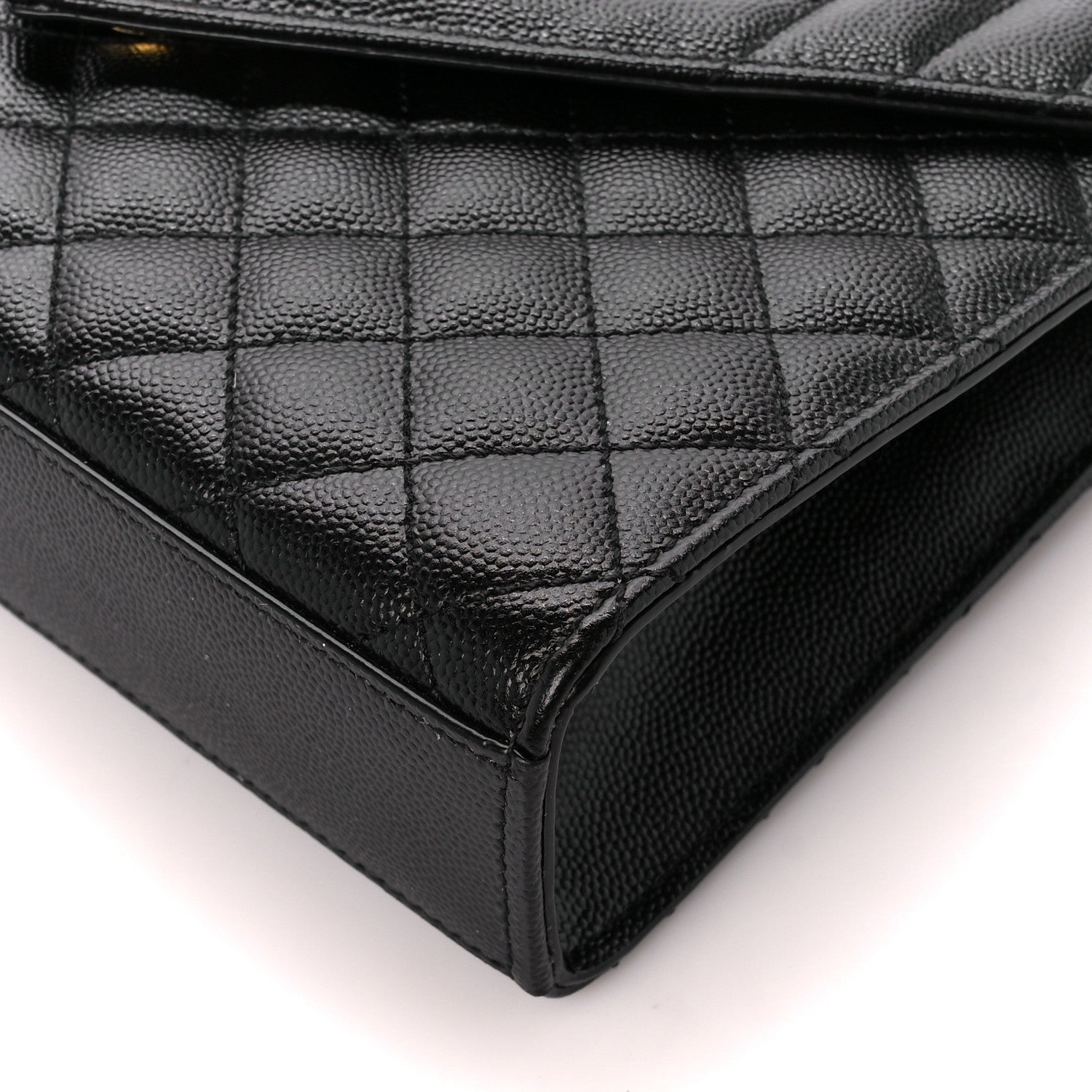 Saint Laurent Grain De Poudre Textured Mixed Matelasse Triquilt Medium Monogram Satchel Black 12 of 12