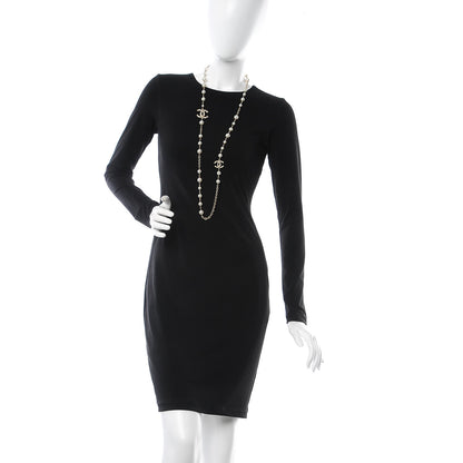 Chanel Graduated Pearl Crystal Twisted CC Long Necklace Gold 2 of 4