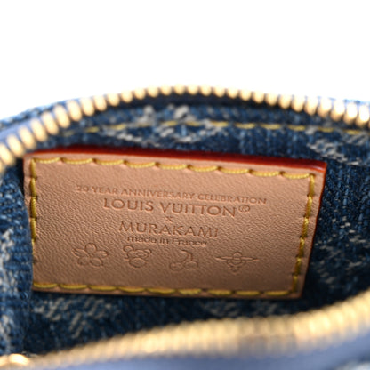 Louis Vuitton LV X TM Monogram Denim Cerises Key Pouch Blue 6 of 7