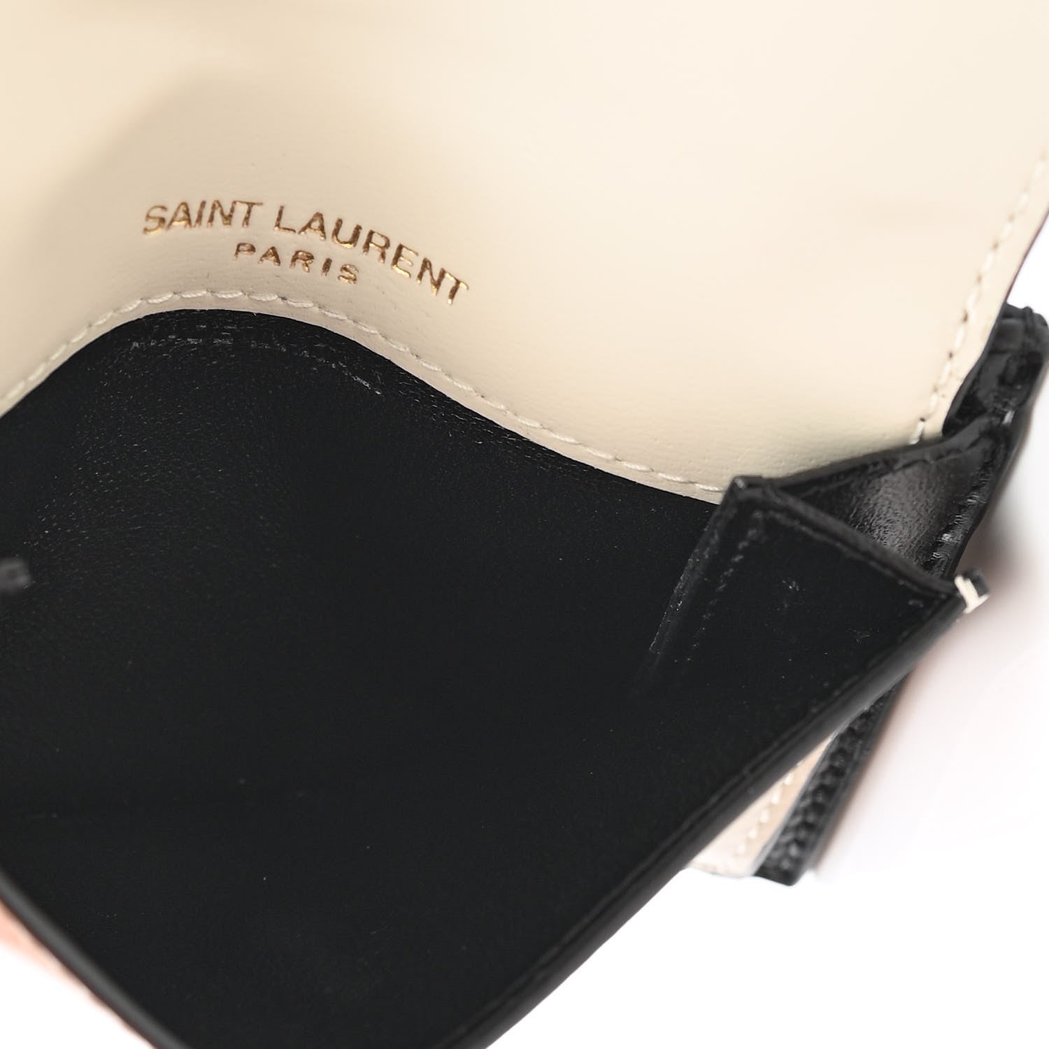 Saint Laurent Calfskin Uptown Monogram Card Case Black 5 of 8